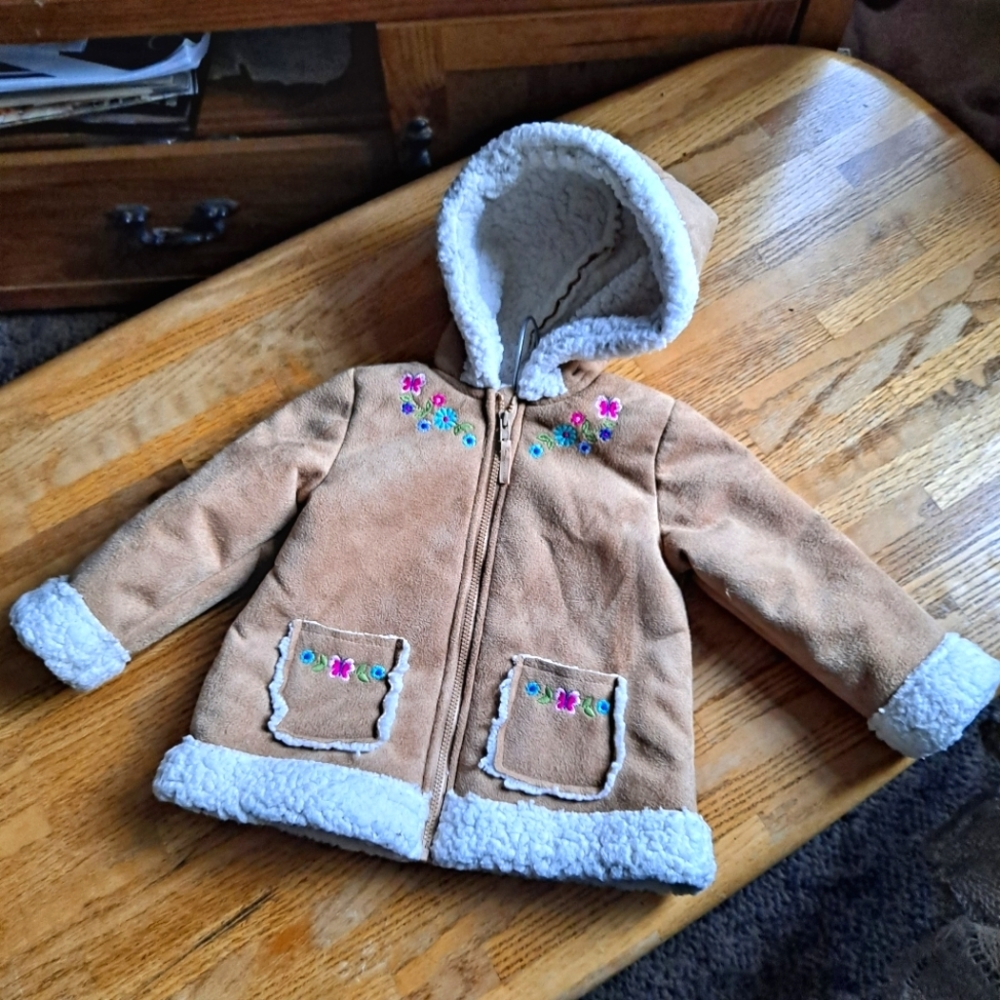 Little Me Faux Suede Boho Jacket
